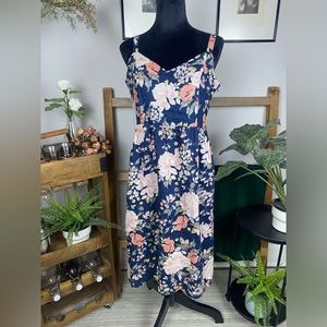 Cynthia Rowley | Breezy Floral Linen Midi Dress 🌸🪷